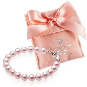 Infant Baby Girl Elegant Bracelet with Pink Pearls