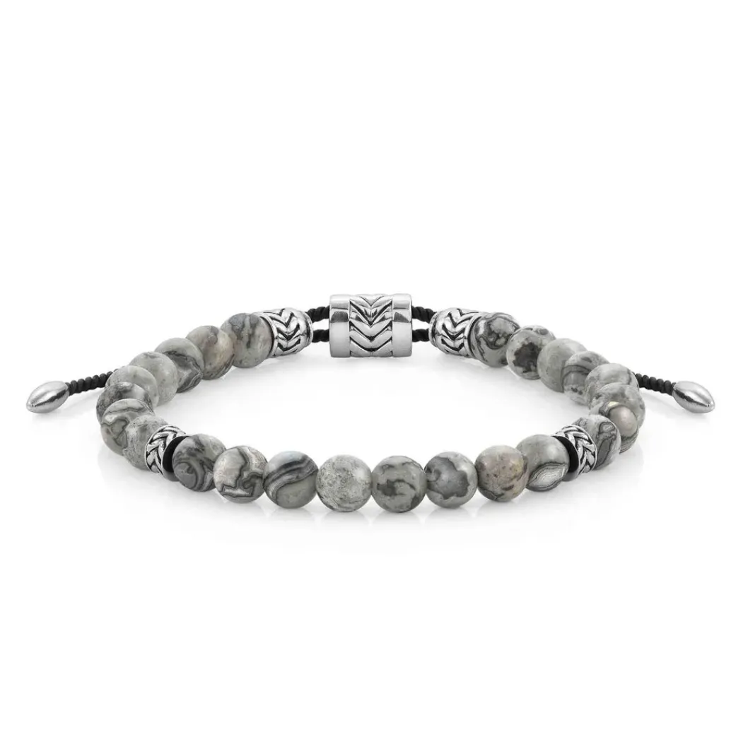 Instinct Marina Grey Jade Stone Bracelet