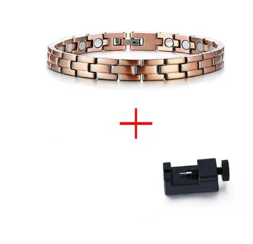 Mens Elegant Pure Copper Magnetic Therap  Bracelet Pain Relief For Arthritis