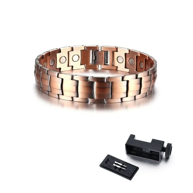 Mens Elegant Pure Copper Magnetic Therap  Bracelet Pain Relief For Arthritis