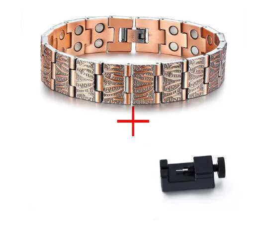 Mens Elegant Pure Copper Magnetic Therap  Bracelet Pain Relief For Arthritis