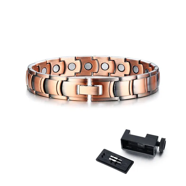 Mens Elegant Pure Copper Magnetic Therap  Bracelet Pain Relief For Arthritis