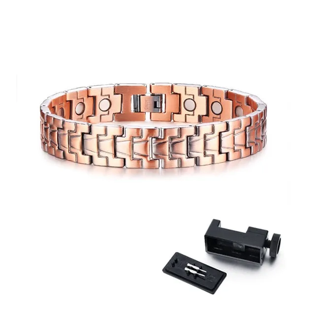 Mens Elegant Pure Copper Magnetic Therap  Bracelet Pain Relief For Arthritis