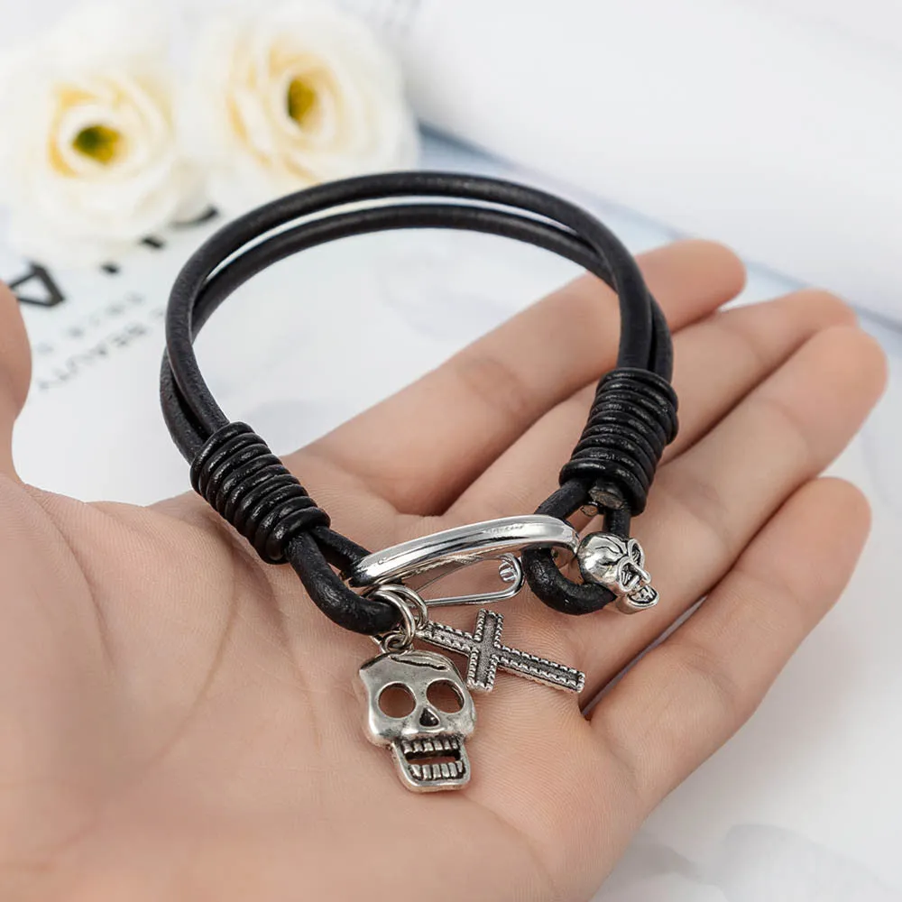 New leather bracelet anchor bracelet pulsera hombre men jewelry pulsera ancla Charms bracelets & Bangles man gift bracelet cuir