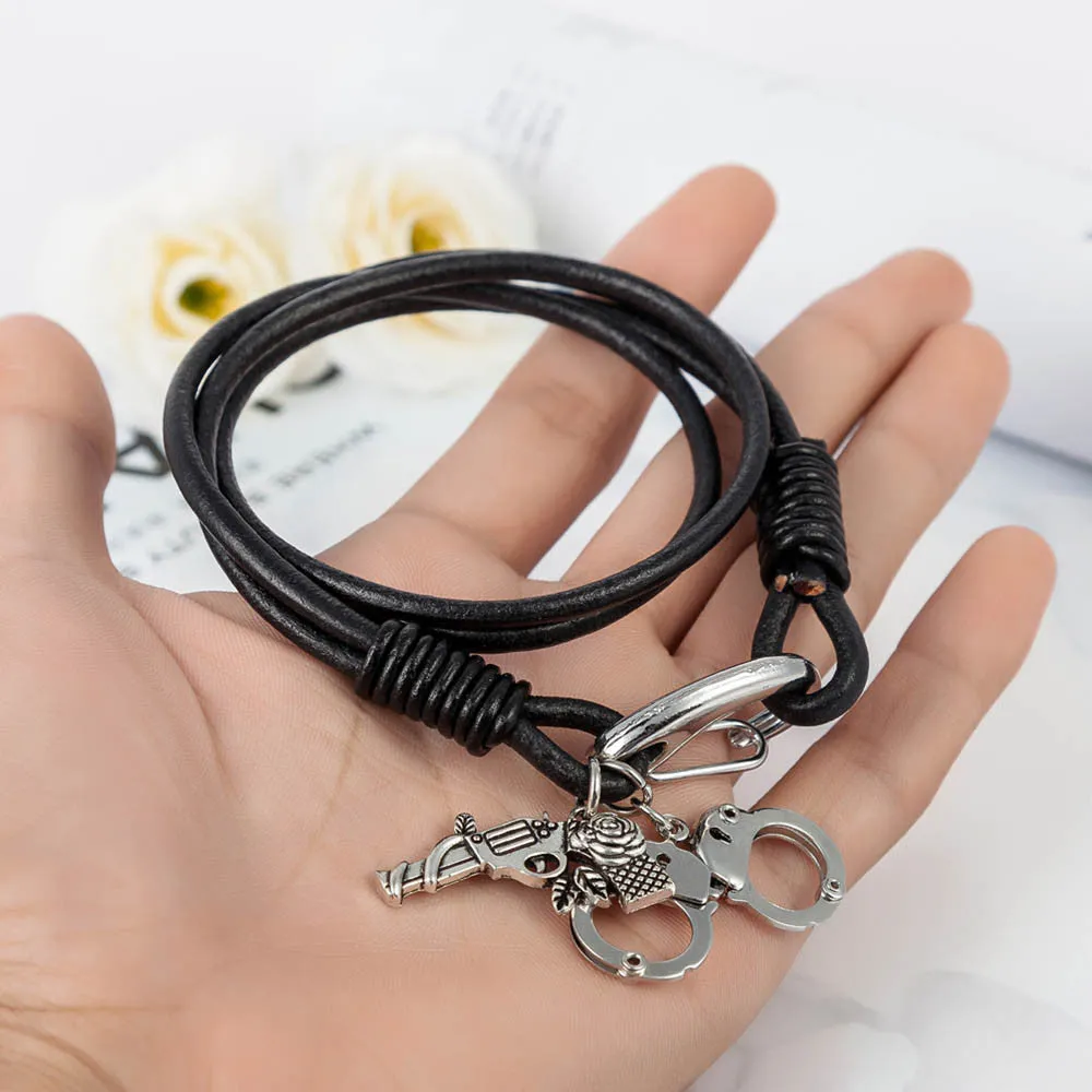 New leather bracelet anchor bracelet pulsera hombre men jewelry pulsera ancla Charms bracelets & Bangles man gift bracelet cuir