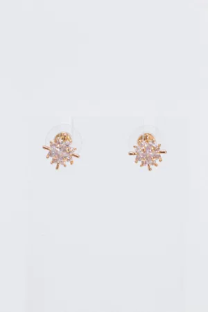 North Star Diamond Earrings, Gold