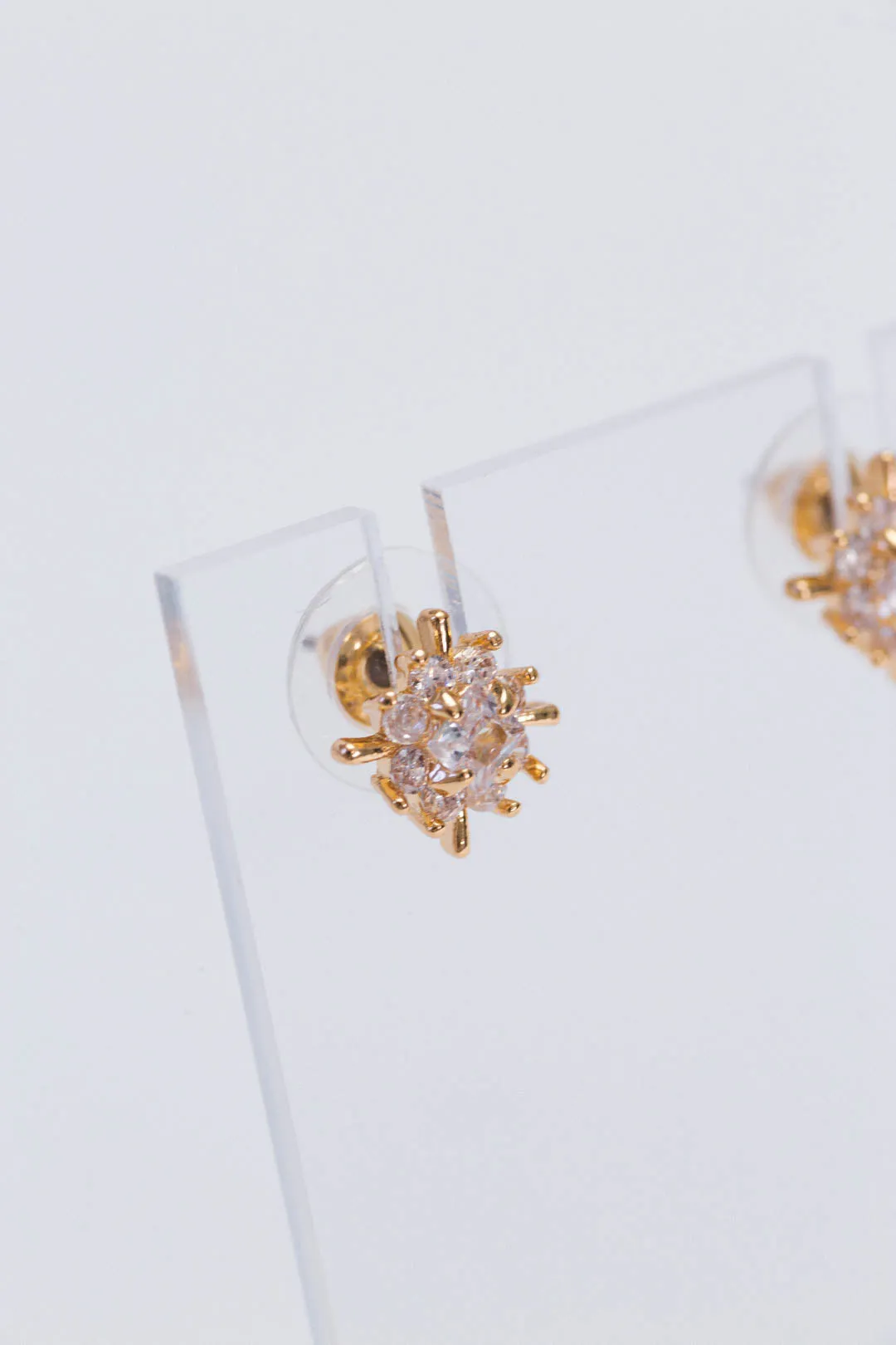 North Star Diamond Earrings, Gold