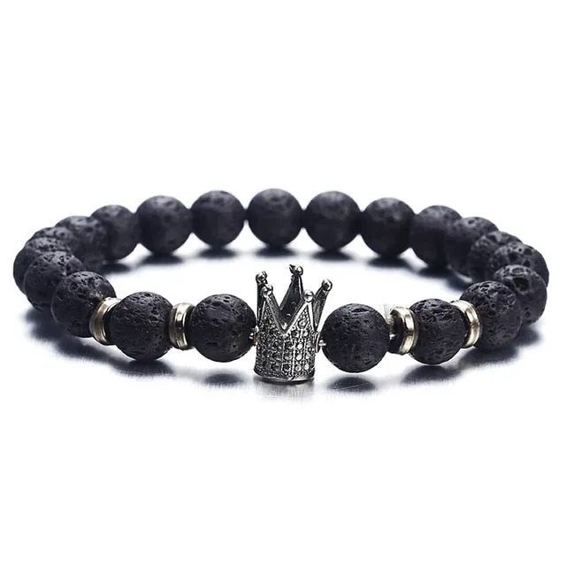 Ns63 trendy lava stone bracelet