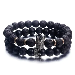 Ns63 trendy lava stone bracelet