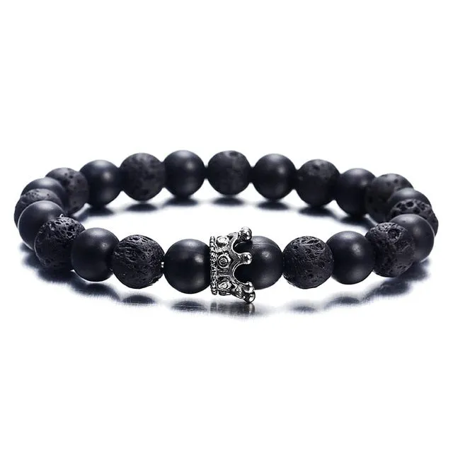 Ns63 trendy lava stone bracelet