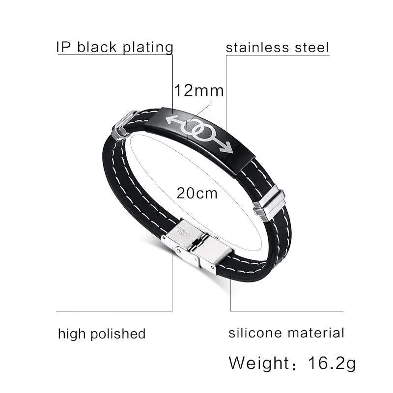 Onyx Black Magnetic Pride Bracelet