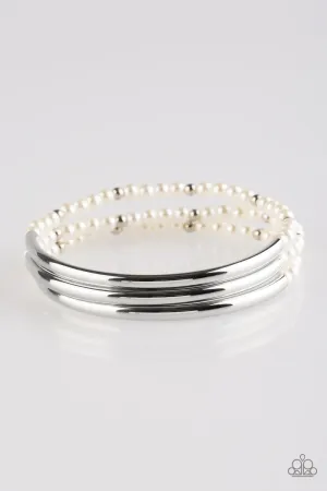 Paparazzi Bracelet ~ City Pretty - White