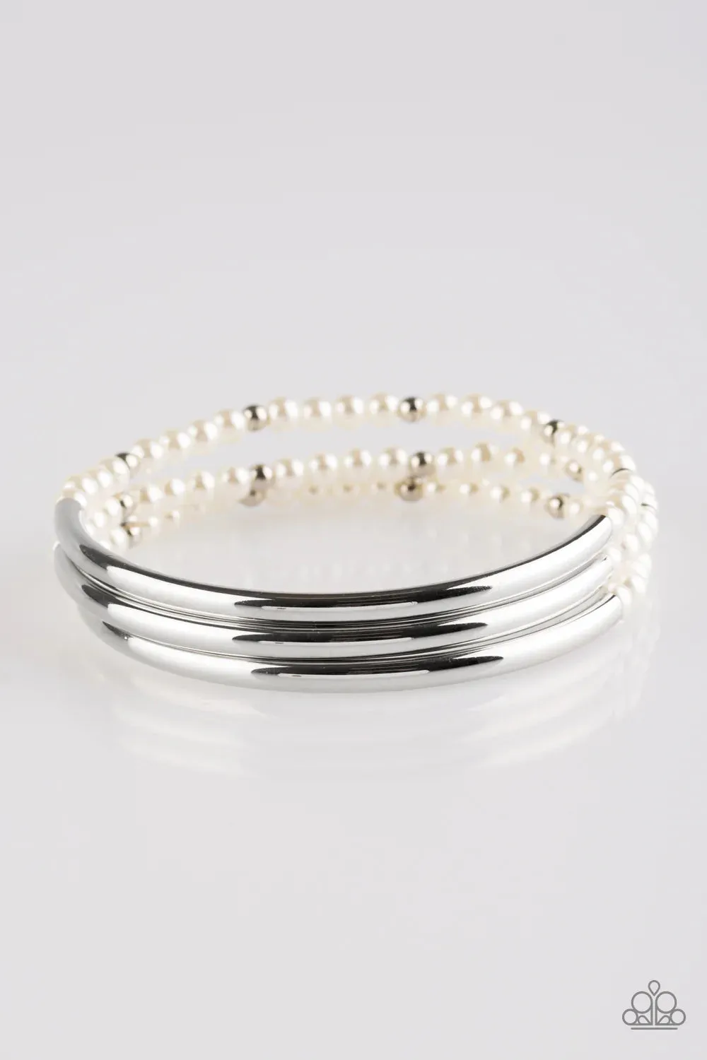 Paparazzi Bracelet ~ City Pretty - White