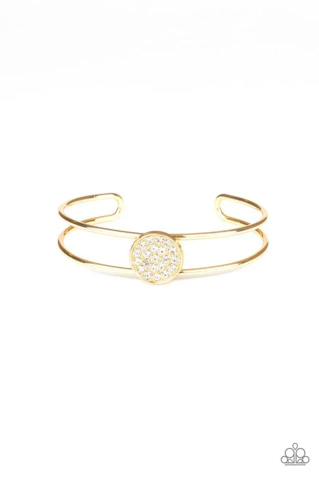 Paparazzi Bracelet ~ Dial Up The Dazzle - Gold