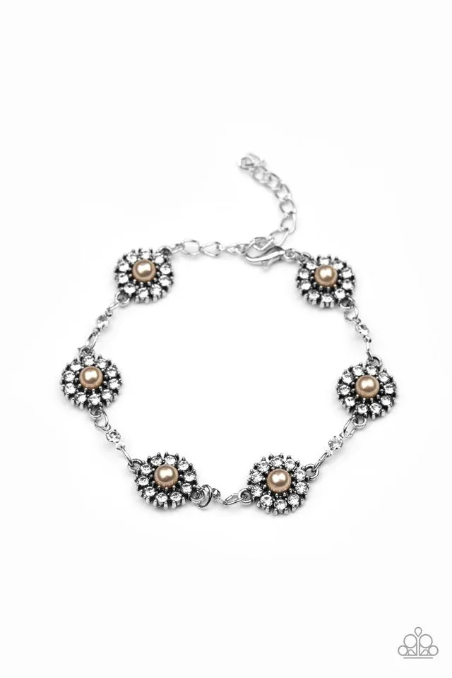 Paparazzi Bracelet ~ Garden Flower Grandeur - Brown