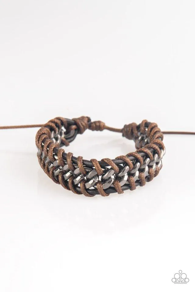 Paparazzi Bracelet ~ Racer Edge - Brown