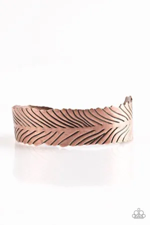 Paparazzi Bracelet ~ Ruffle Feathers - Copper