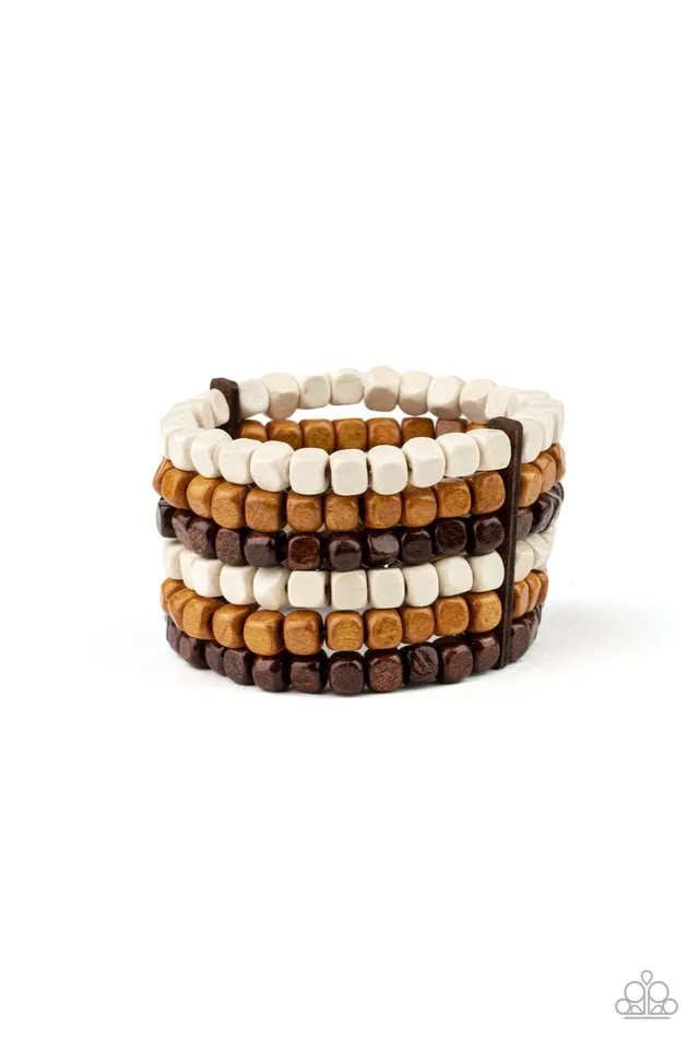 Paparazzi Bracelet ~ Tropical Tundra - Brown