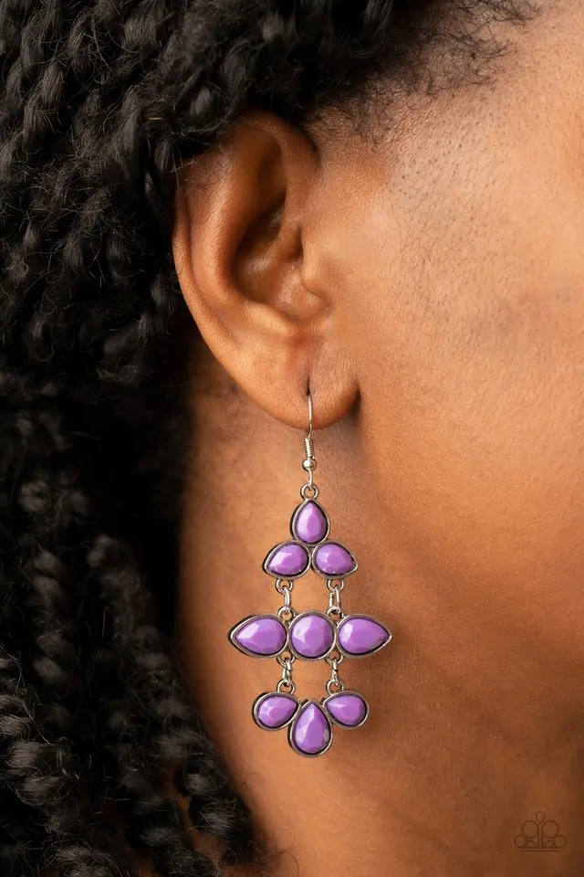 Paparazzi Earring ~ Bay Breezin - Purple