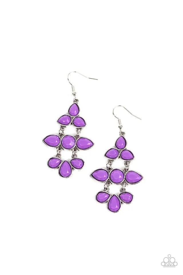 Paparazzi Earring ~ Bay Breezin - Purple