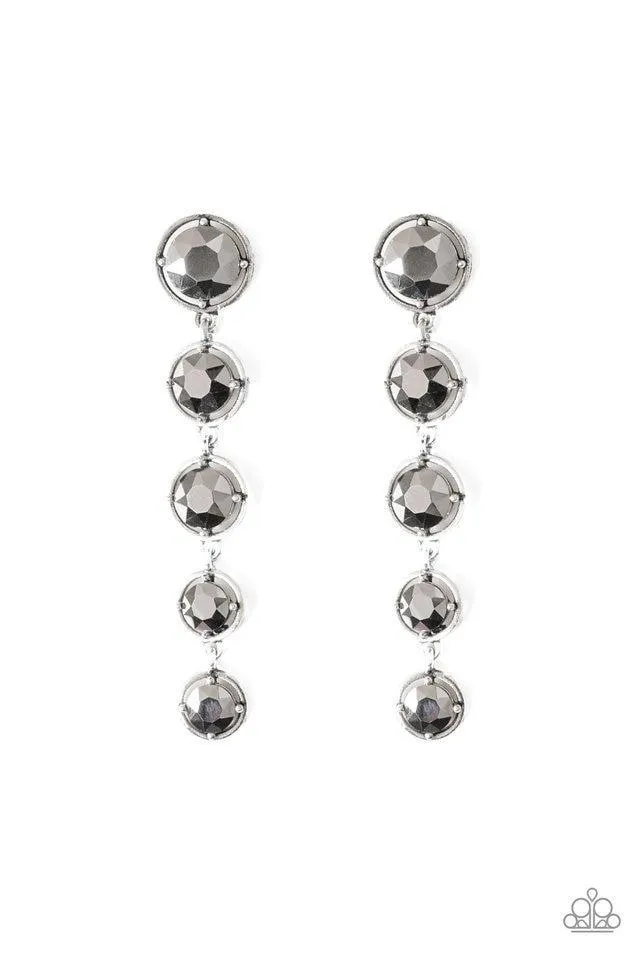 Paparazzi Earring ~ Drippin In Starlight - Silver