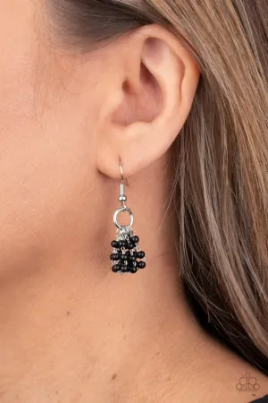 Paparazzi Earring ~ Party Posh Princess - Black