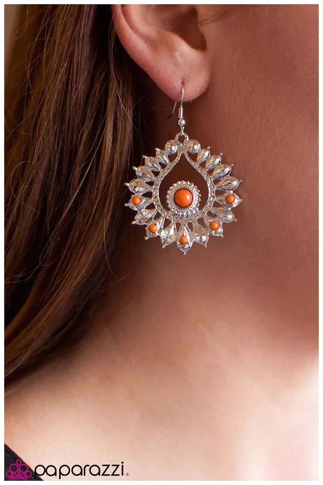 Paparazzi Earring ~ Presented with Pride - Orange