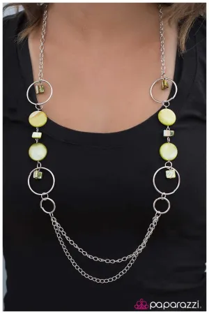 Paparazzi Necklace ~ Chalk It Up - Green