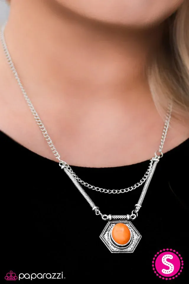 Paparazzi Necklace ~ Desert Soul - Orange