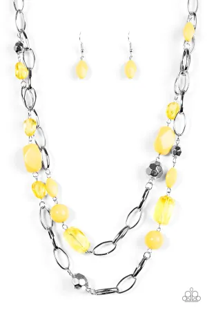 Paparazzi Necklace ~ GLEAM Weaver - Yellow