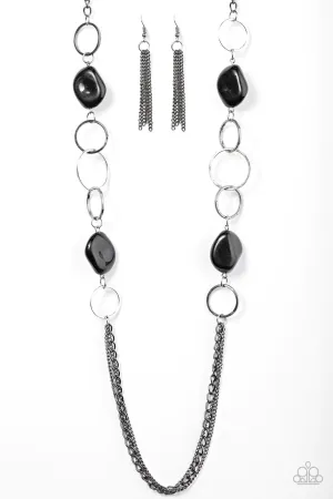 Paparazzi Necklace ~ Rock The House - Black