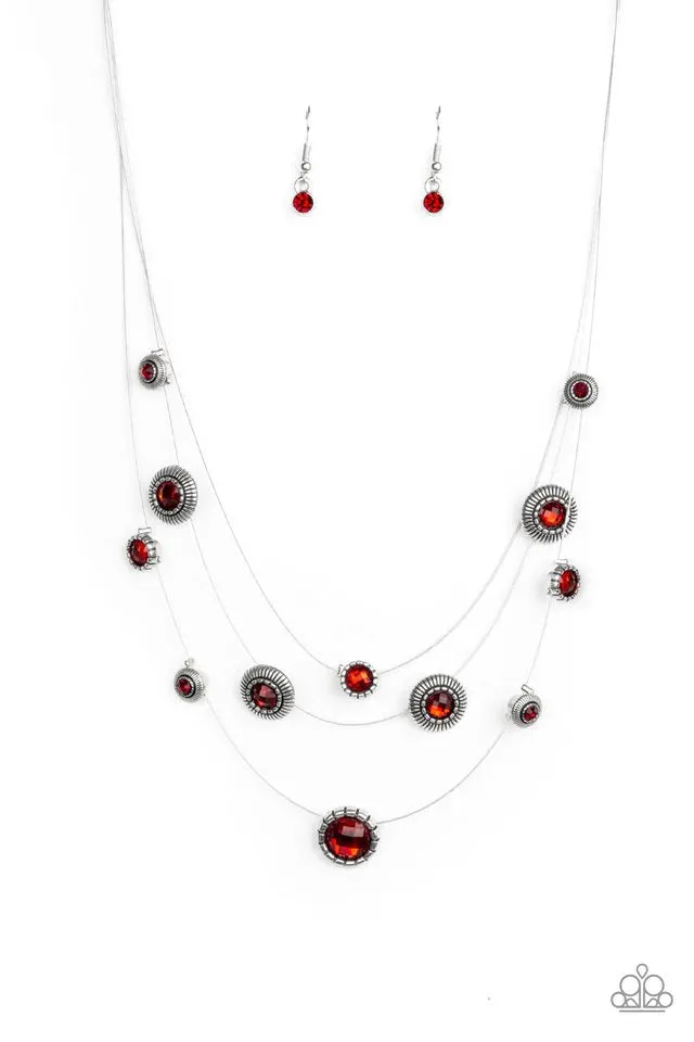 Paparazzi Necklace ~ SHEER Thing! - Red