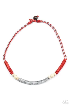 Paparazzi Necklace ~ Surfin Santa Cruz - Red