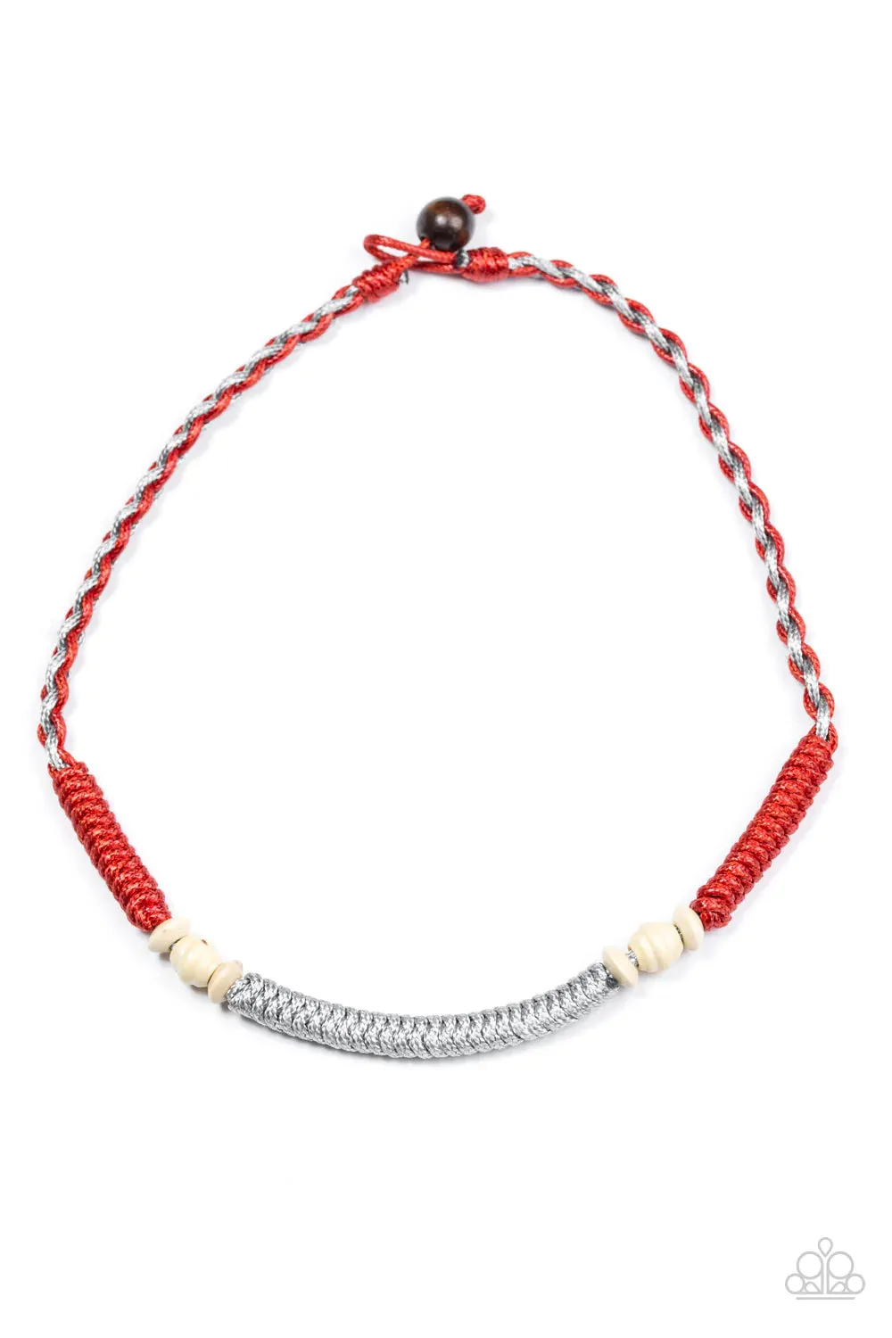 Paparazzi Necklace ~ Surfin Santa Cruz - Red