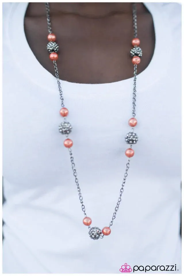 Paparazzi Necklace ~ The Rocker - Orange