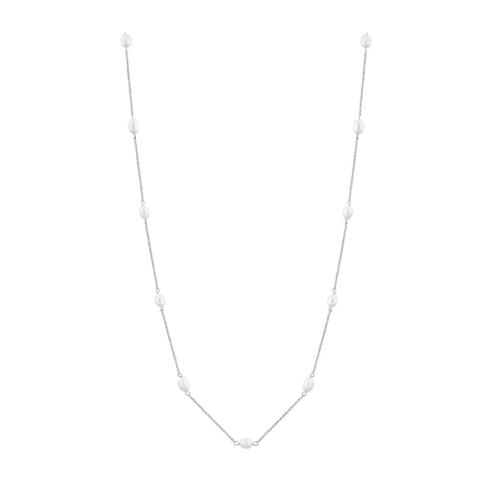 Perla Necklace Multi Long Steel