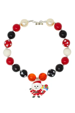 Polka Dot Santa Bubblegum Necklace