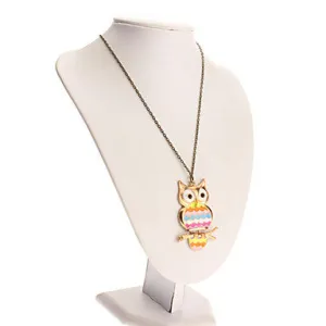 Retro Rainbow Owl Necklace