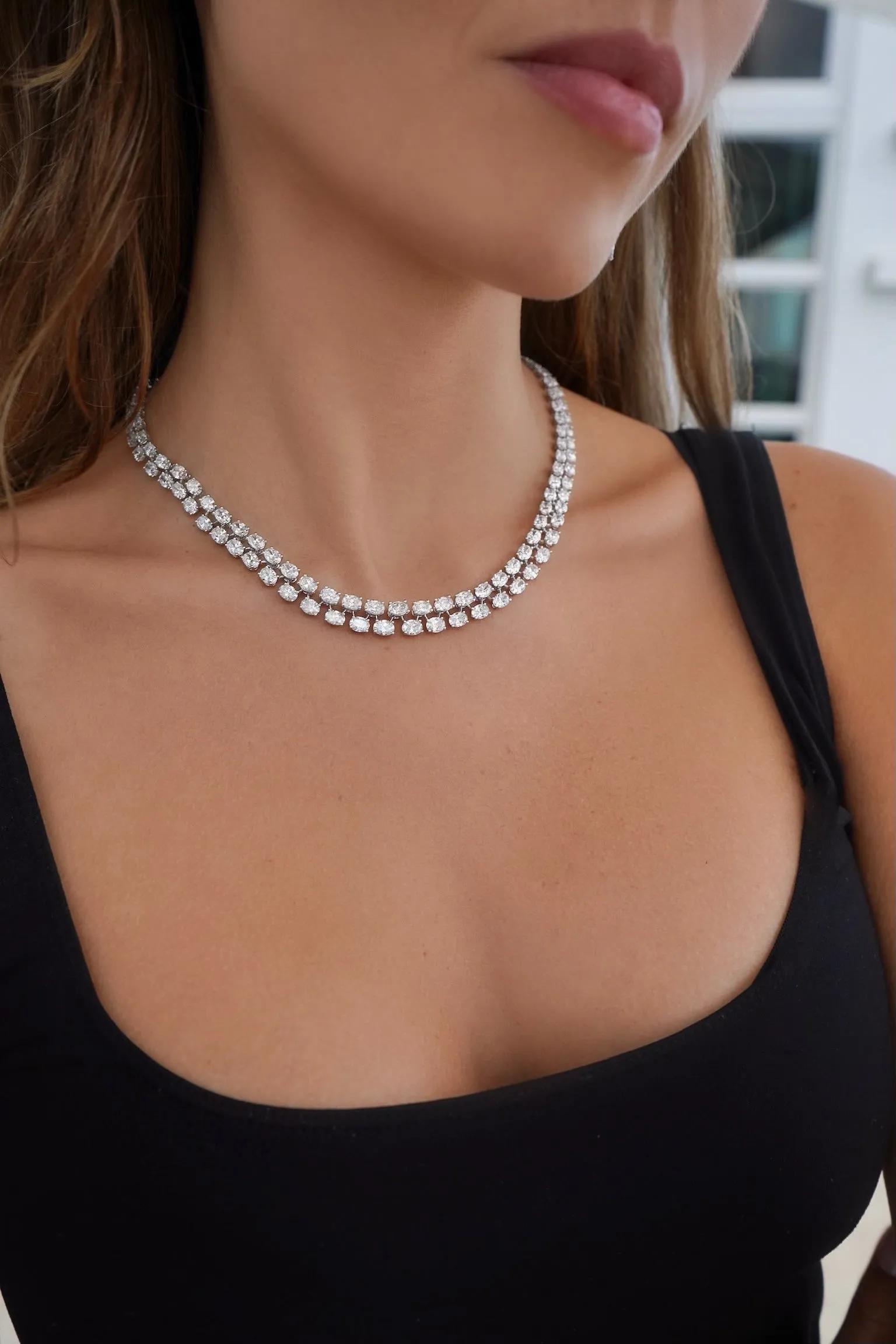 Riviera Oval Diamond Necklace