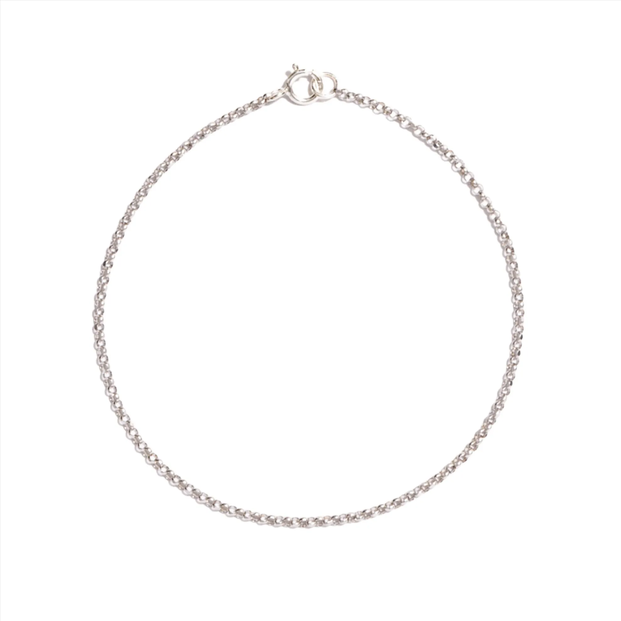 Rolo Bracelet In 14K White Gold