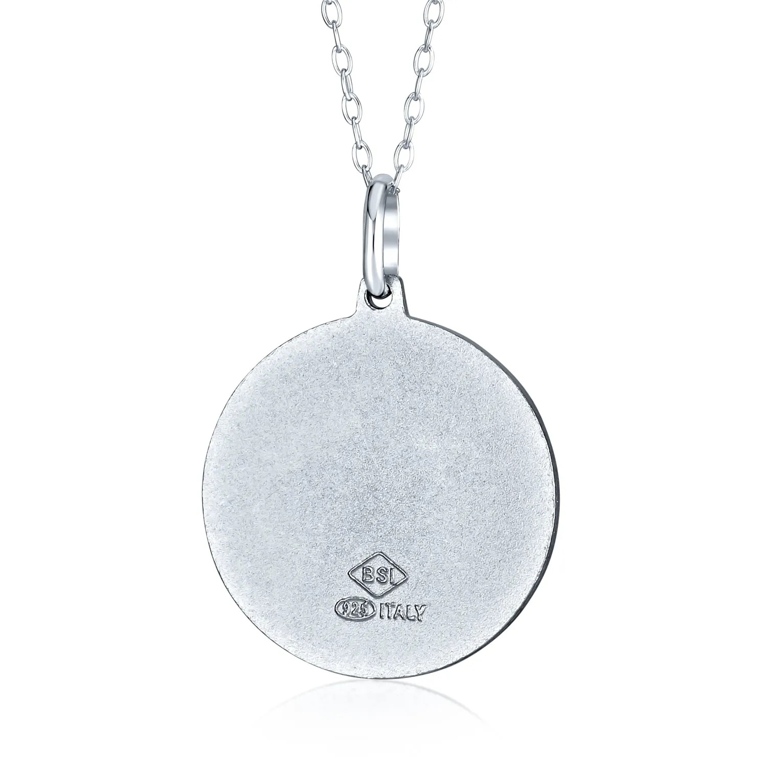 Saint Joseph Religious Medal Pendant Necklace for Men - Sterling Silver