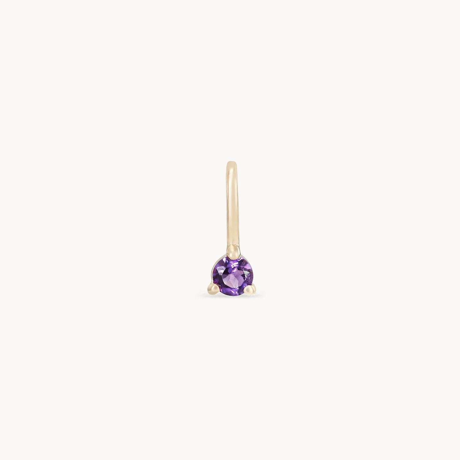 serendipity february birthstone charm - 10k yellow gold, amythest