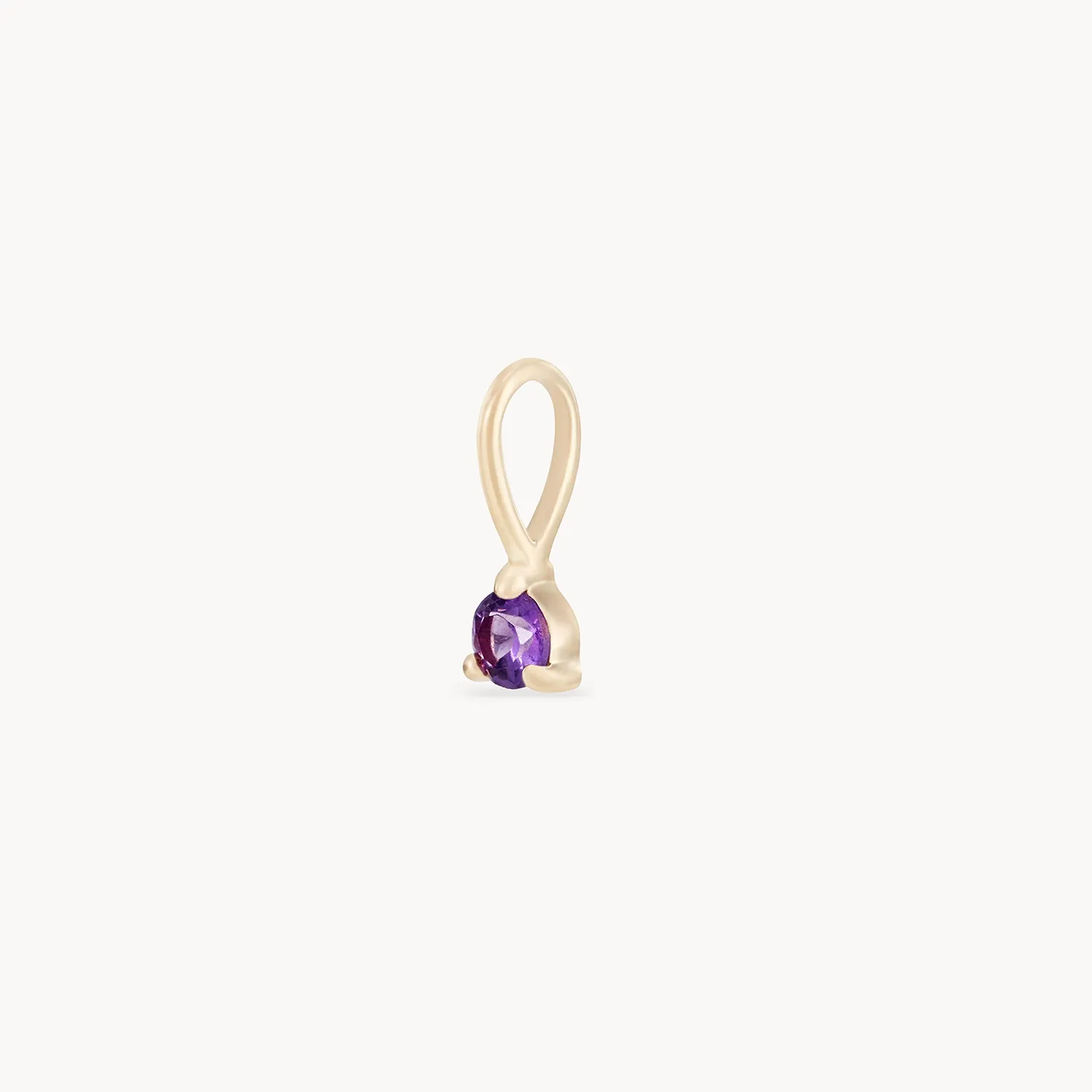 serendipity february birthstone charm - 10k yellow gold, amythest