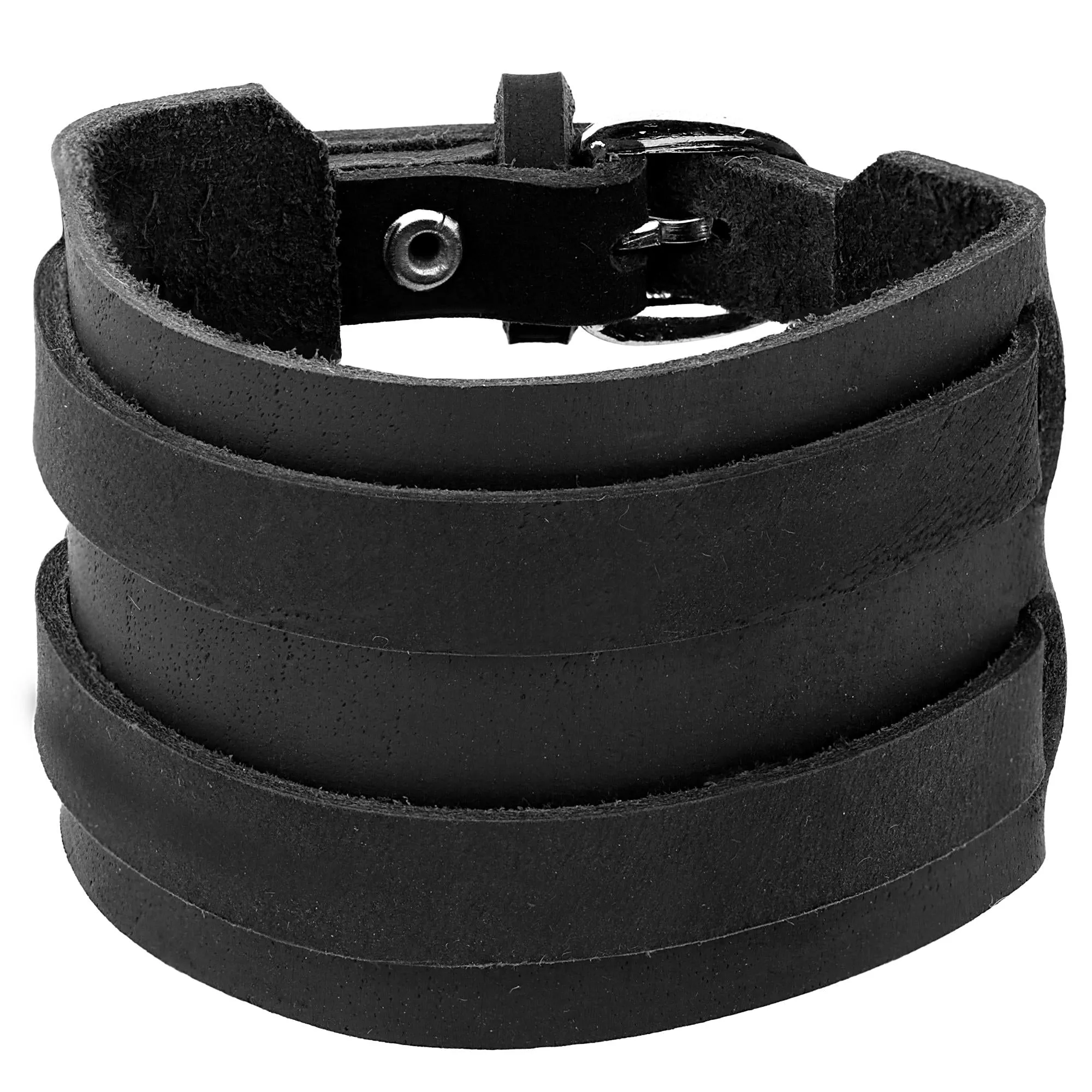 ShalinIndia Leather Rope Black Bracelet for Men - Layered Wrap black bracelet for men mens_jewelry_0939