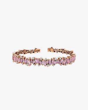 Shimmer Audrey Pink Sapphire Bangle