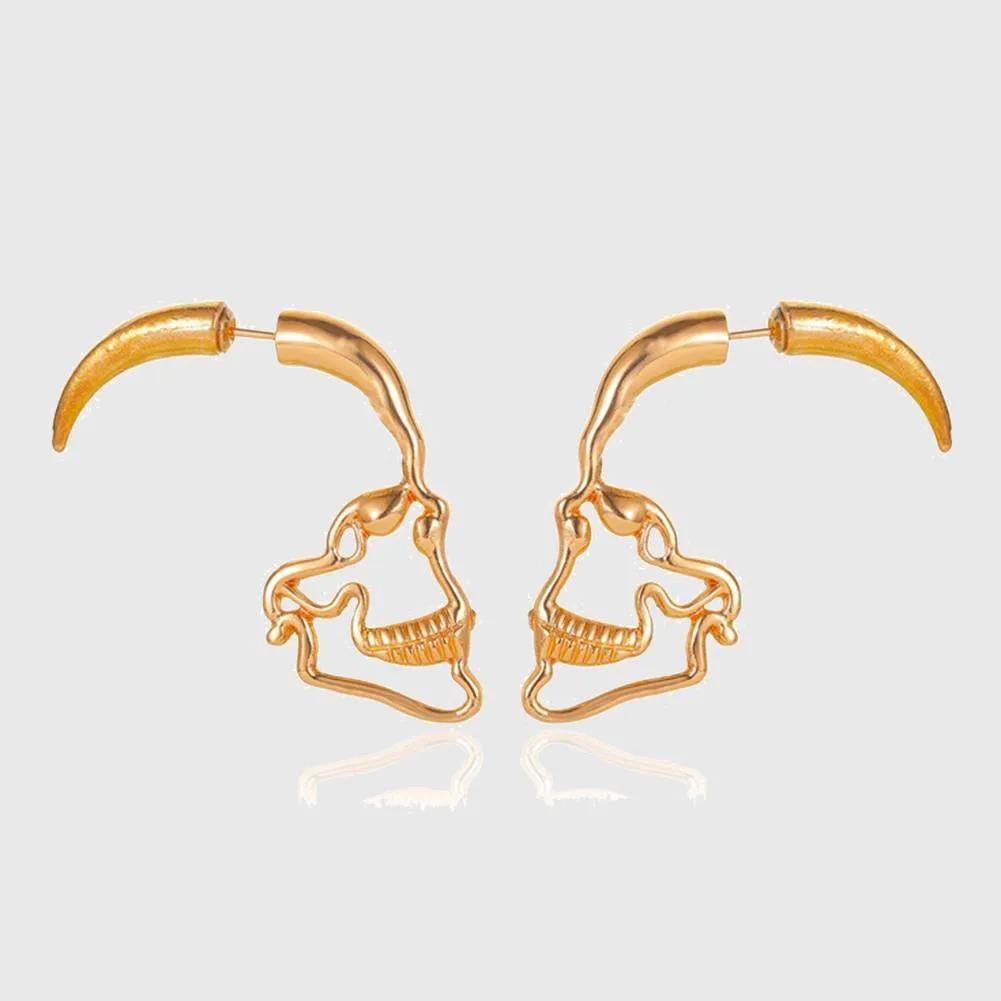 Silhouette Skull Earrings