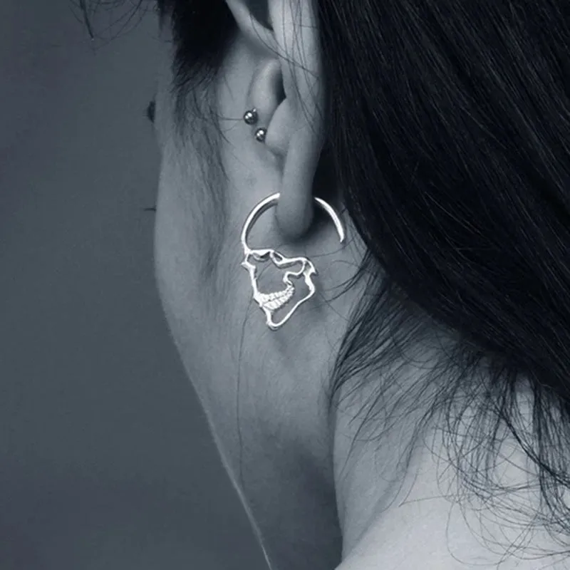 Silhouette Skull Earrings