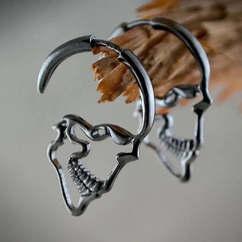 Silhouette Skull Earrings