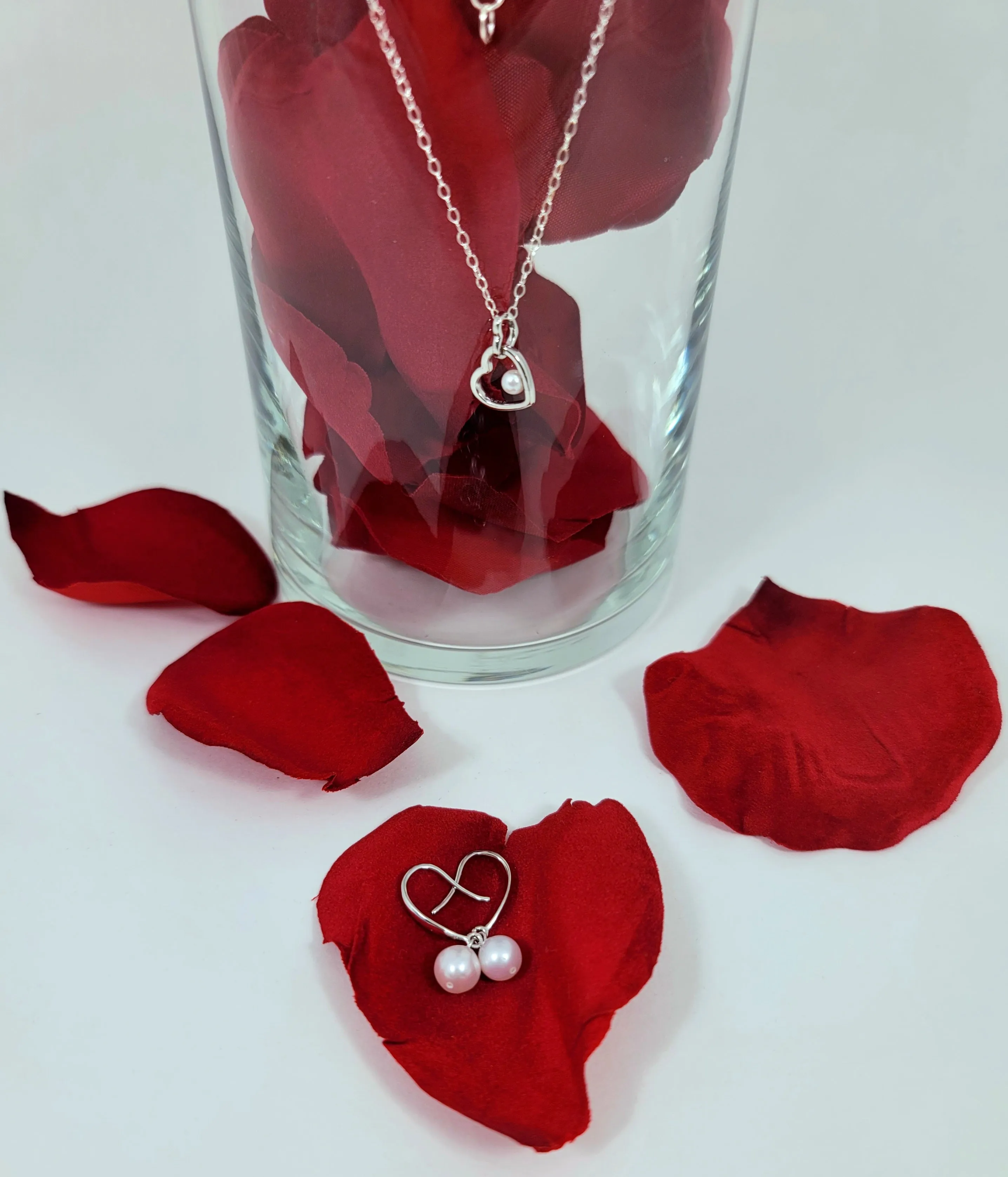 Silver Hearts Entwined Necklace