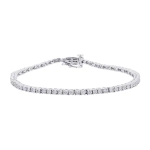 Silver Mirage Diamond Tennis Bracelet 1/2ct